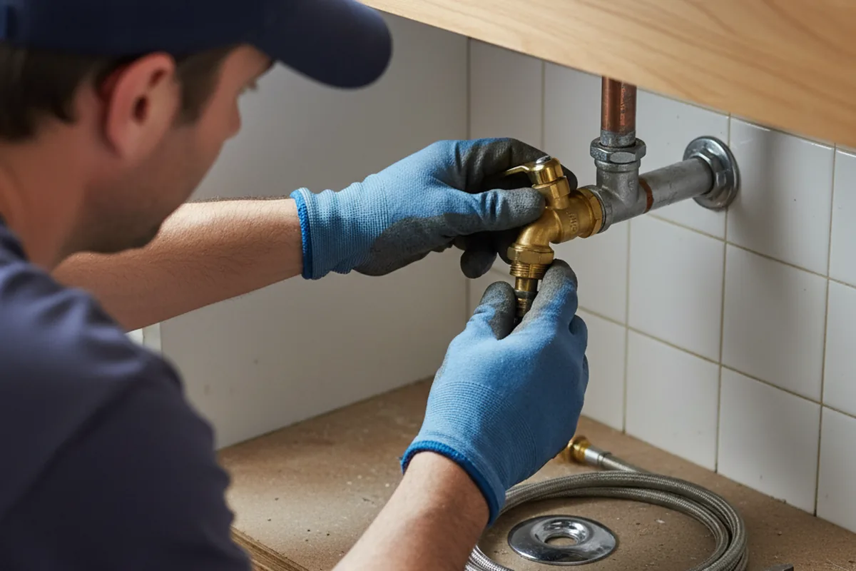 Shutoff valve and fitting work during Emergency Plumbing in Somonauk